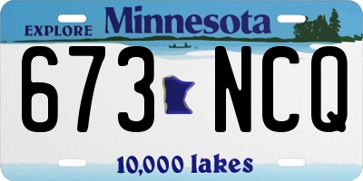 MN license plate 673NCQ