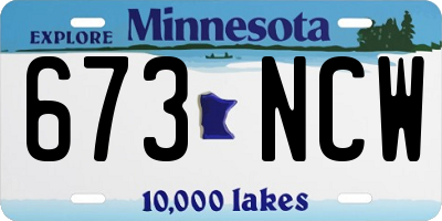 MN license plate 673NCW