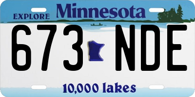 MN license plate 673NDE