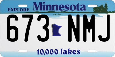 MN license plate 673NMJ