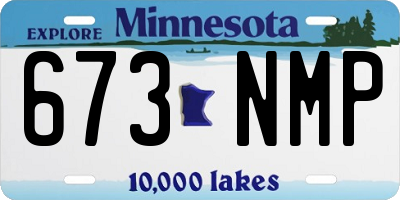 MN license plate 673NMP
