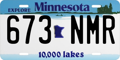 MN license plate 673NMR