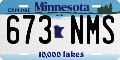 MN license plate 673NMS