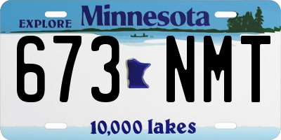 MN license plate 673NMT