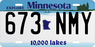 MN license plate 673NMY