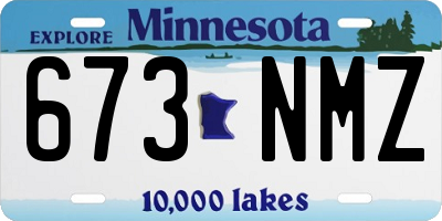 MN license plate 673NMZ