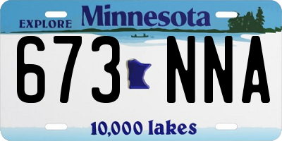 MN license plate 673NNA