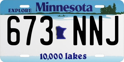 MN license plate 673NNJ