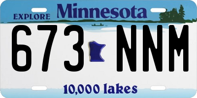 MN license plate 673NNM