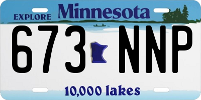 MN license plate 673NNP