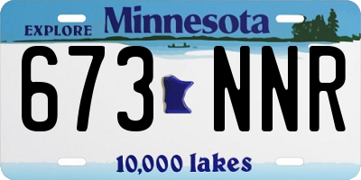 MN license plate 673NNR
