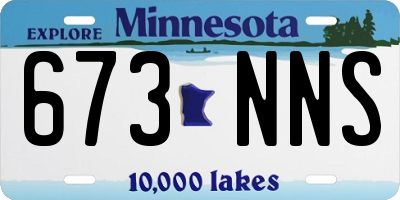 MN license plate 673NNS