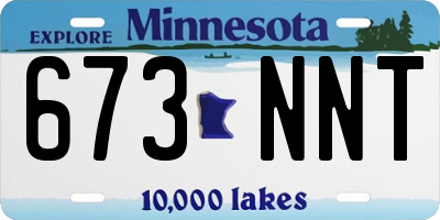 MN license plate 673NNT