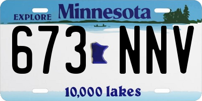 MN license plate 673NNV