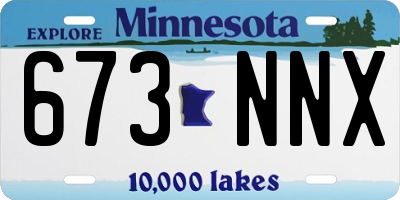 MN license plate 673NNX