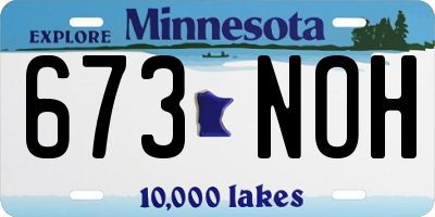 MN license plate 673NOH