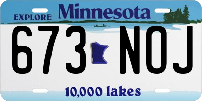 MN license plate 673NOJ