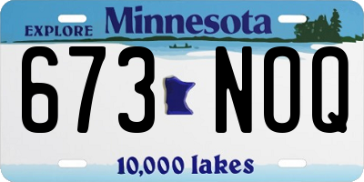 MN license plate 673NOQ