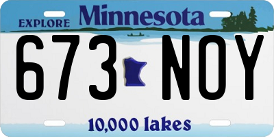 MN license plate 673NOY