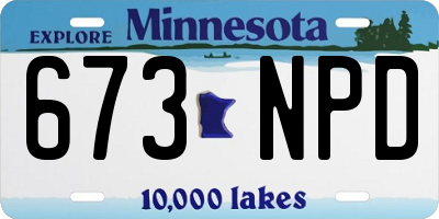 MN license plate 673NPD