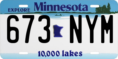 MN license plate 673NYM