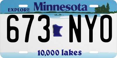 MN license plate 673NYO
