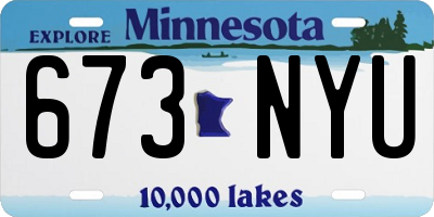 MN license plate 673NYU