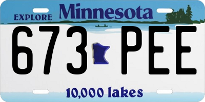 MN license plate 673PEE