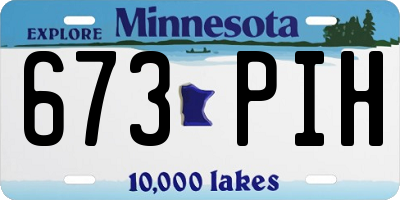 MN license plate 673PIH