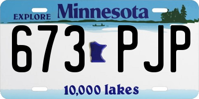 MN license plate 673PJP