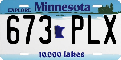 MN license plate 673PLX