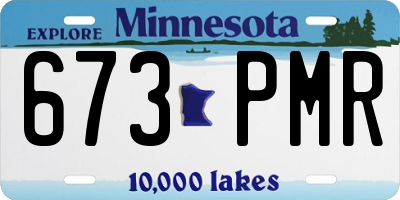 MN license plate 673PMR