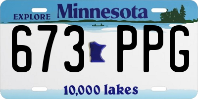 MN license plate 673PPG