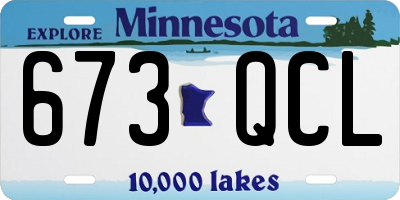 MN license plate 673QCL