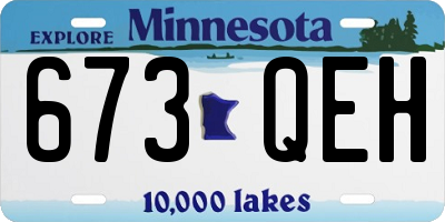 MN license plate 673QEH