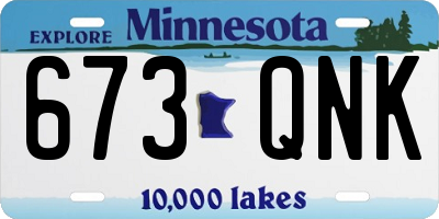 MN license plate 673QNK