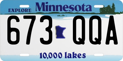 MN license plate 673QQA