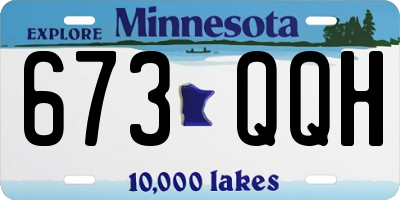 MN license plate 673QQH