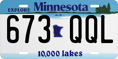 MN license plate 673QQL