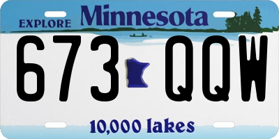 MN license plate 673QQW
