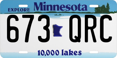 MN license plate 673QRC