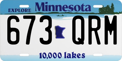MN license plate 673QRM
