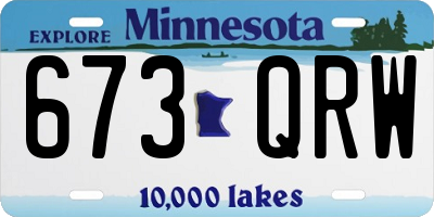 MN license plate 673QRW
