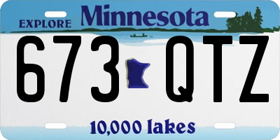 MN license plate 673QTZ