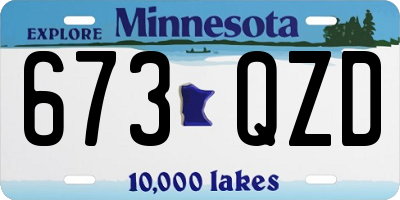 MN license plate 673QZD