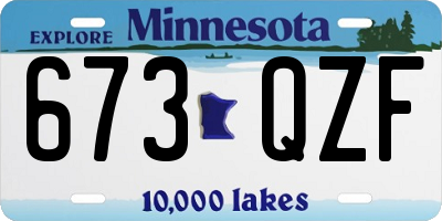 MN license plate 673QZF