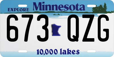 MN license plate 673QZG