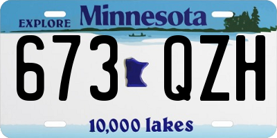 MN license plate 673QZH