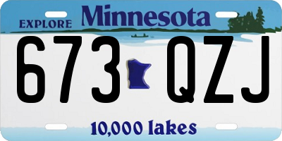 MN license plate 673QZJ