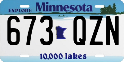 MN license plate 673QZN